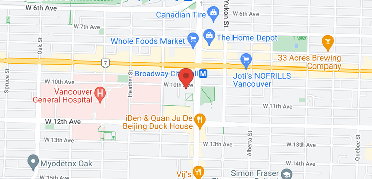 map of 811 500 W 10TH AVENUE